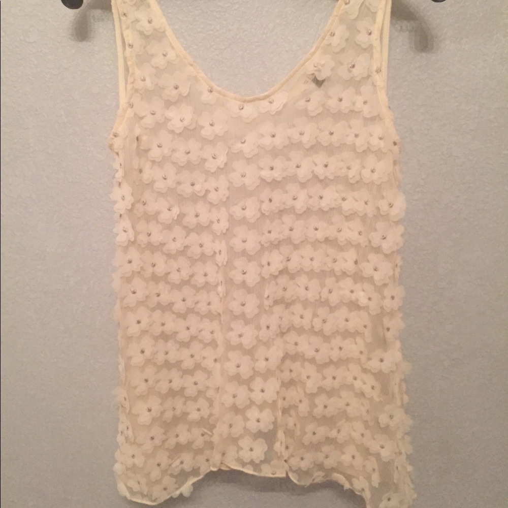 Sheer Floral Tank Top
